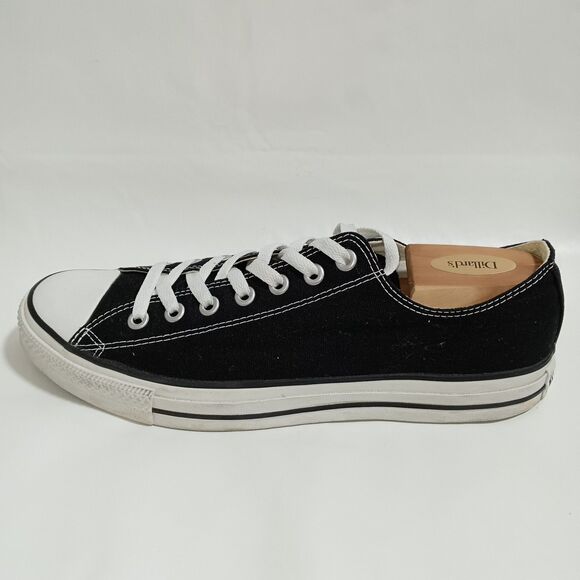 Vintage Converse All Star Black Low Tops Size Mens 10.5 Women\'s 12.5 Excellent main image 9